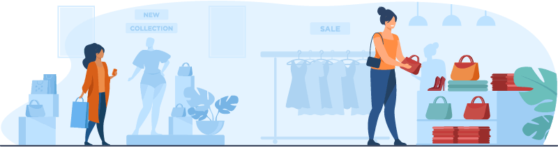 People Browsing and Shopping At A Clothing Store